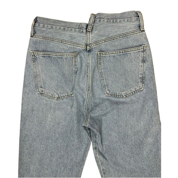 Agolde Criss Cross Straight Frayed High Rise Denim Jeans Button Fly Size 26 - Picture 7 of 13